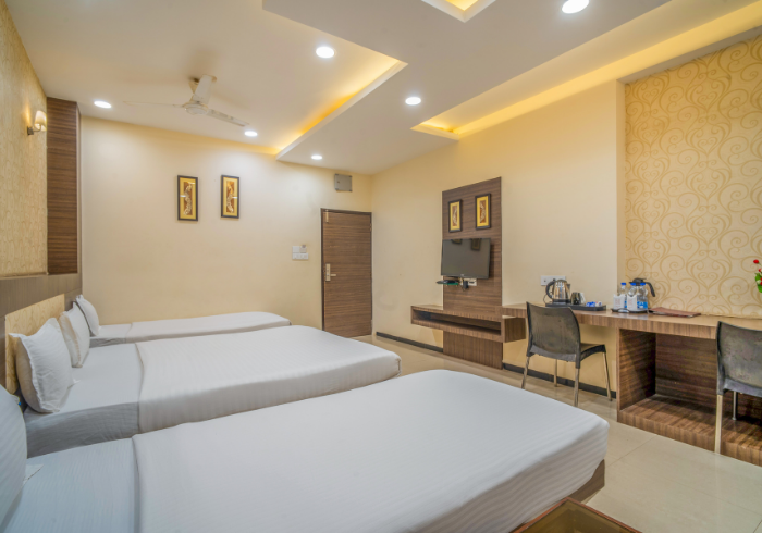 Family room interior at Hotel Varun Guna