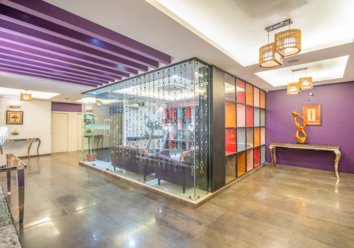 Executive lounge on the premium floor at Hotel Varun Guna
