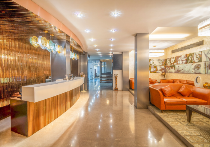 Front desk and lobby
