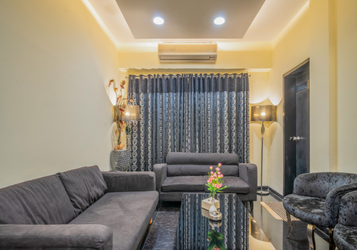 Suite living room with coffee table