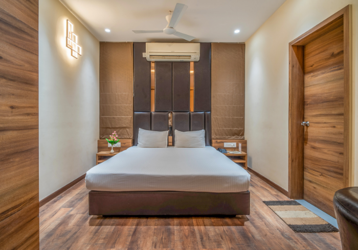 Super Deluxe AC room with wooden flooring