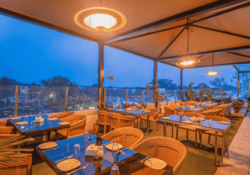 Rooftop dining experience at Hotel Varun Guna