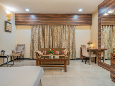 Spacious Super Deluxe Room with modern amenities in Guna